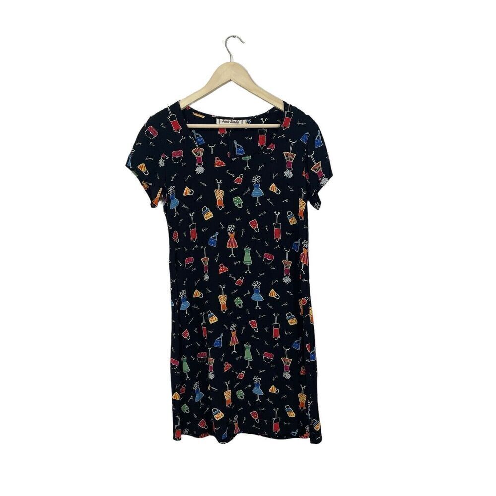 Vintage Loco Lindo California Made Small Dress Short Sleeve Womens